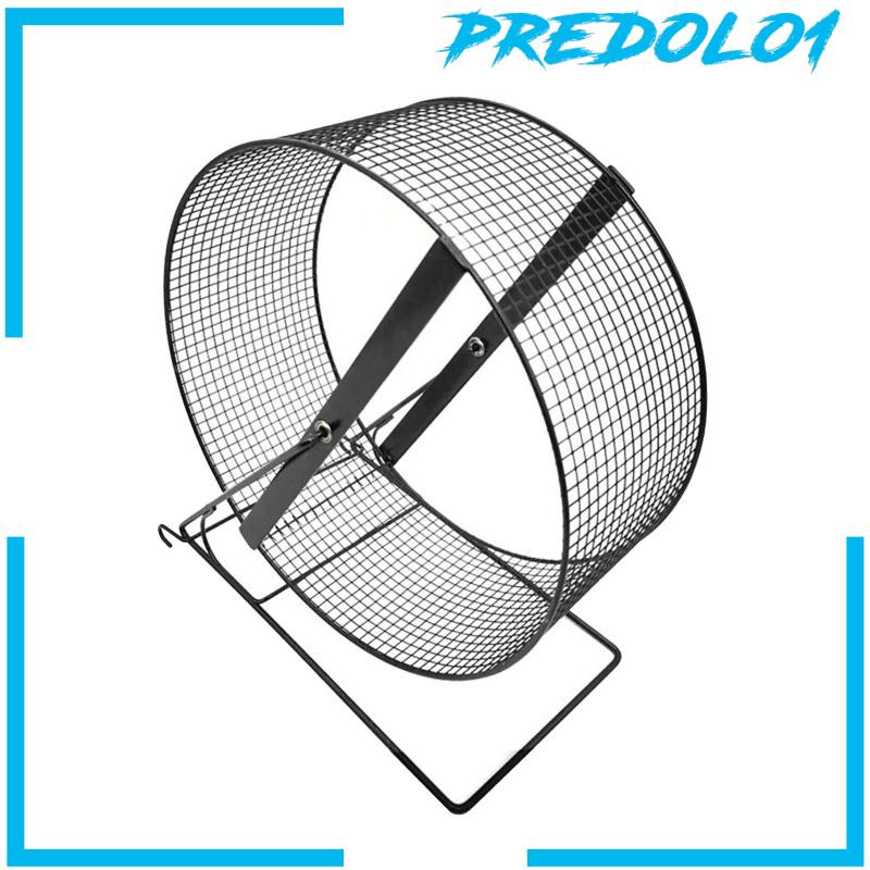 [Predolo1] Roda Latihan Lari Hamster Besi Marmut Jogging Wheel Black Wire Mesh