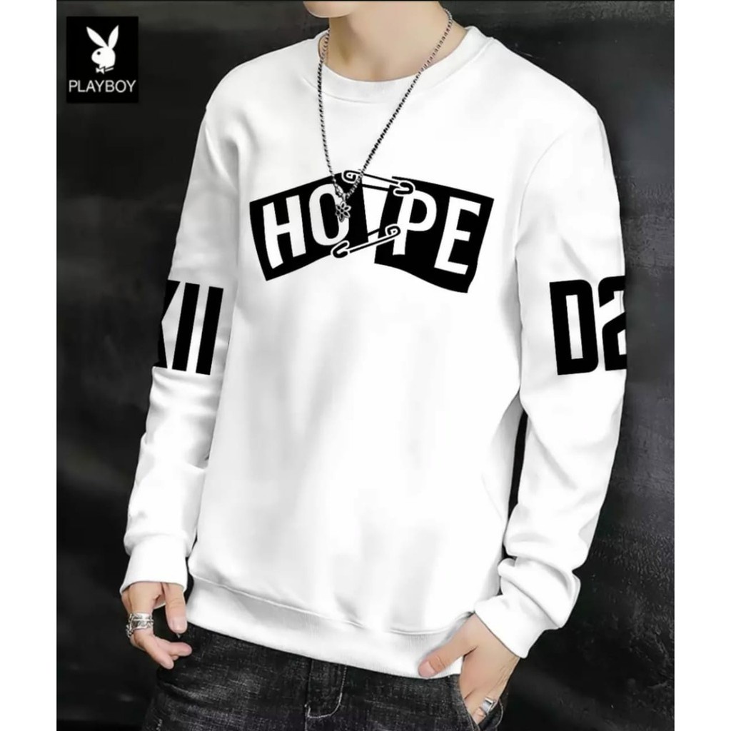 COD/DS2/ KAOS PRIA LENGAN PANJANG DISTRO HOPE BAHAN BABYTERRY BAJU PRIA DISTRO LENGAN PANJANG