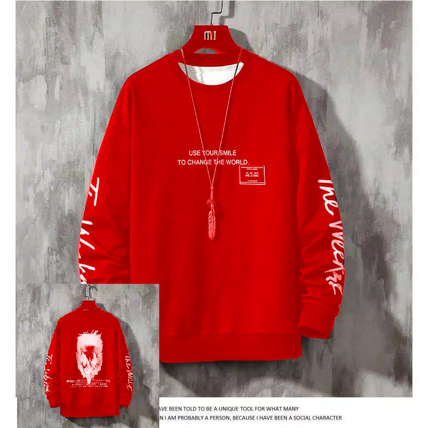 COD/DS2/ KAOS PRIA LENGAN PANJANG XABIER SMILE REBORN BAJU PRIA LENGAN PANJANG TOPMAN SIMPLE PAKAIAN PRIA