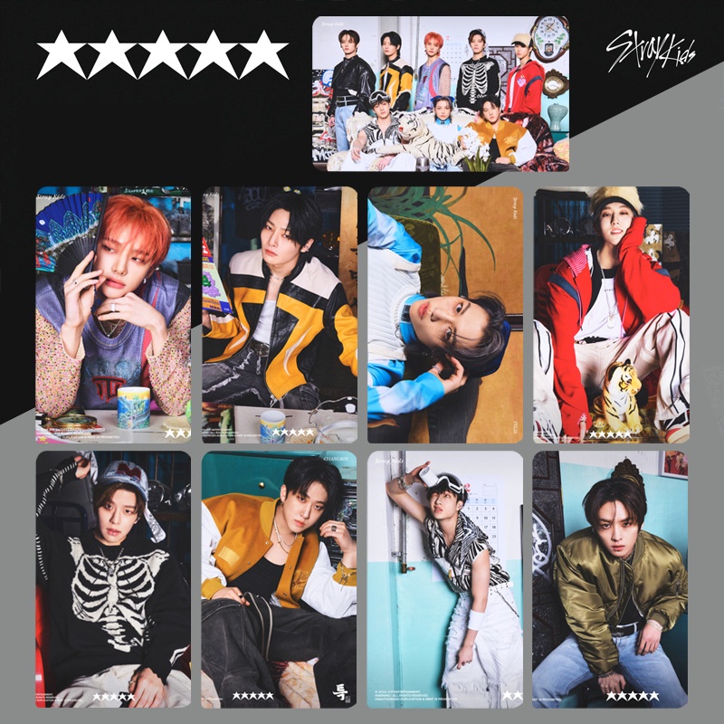 8pcs/set Kartu Ucapan STRAY KIDS 5-STAR Photocards COMEBACK Lomo Kartu Pos Straykids Kpop