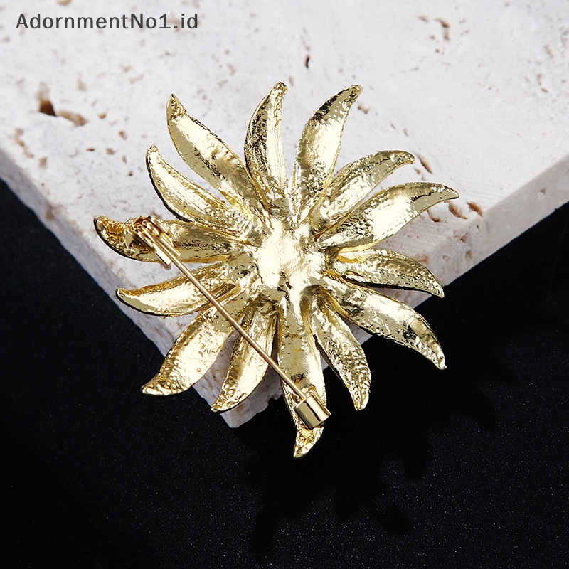 [AdornmentNo1] Fashion Sun flower Bros Temperamen Mutiara Bros Untuk Pakaian Perempuan Mantel Aksesoris [ID]