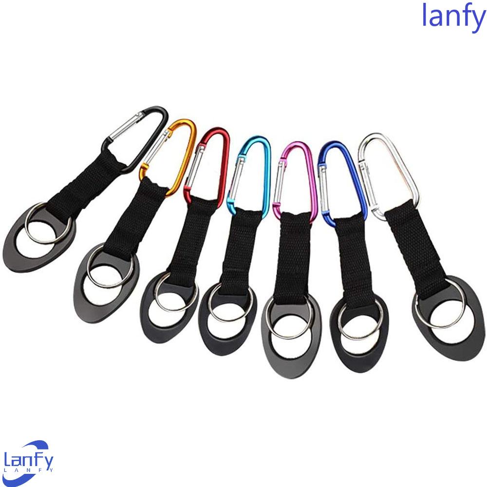 Lanfy Gesper Gantung Silikon 5Pcs Warna Random Carabiner Buckle Holder Klip Traveling Harian Klip Pembawa Botol Air