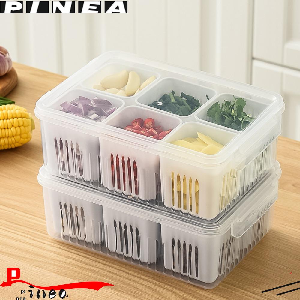 Nanas Bawang Putih Fresh-keeping Kotak Rumah Tangga Multi-Fungsi Kulkas Freezer Organizer Saluran Air Kotak Penyimpanan Sealing Makanan Kotak Penyimpanan Sayuran Dengan Penutup