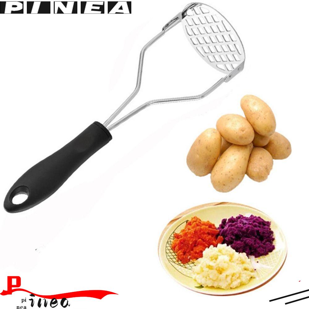 Pineapple Potato Masher New Dengan Gagang Plastik Stainless Steel Gadget Dapur Penghancur Kentang