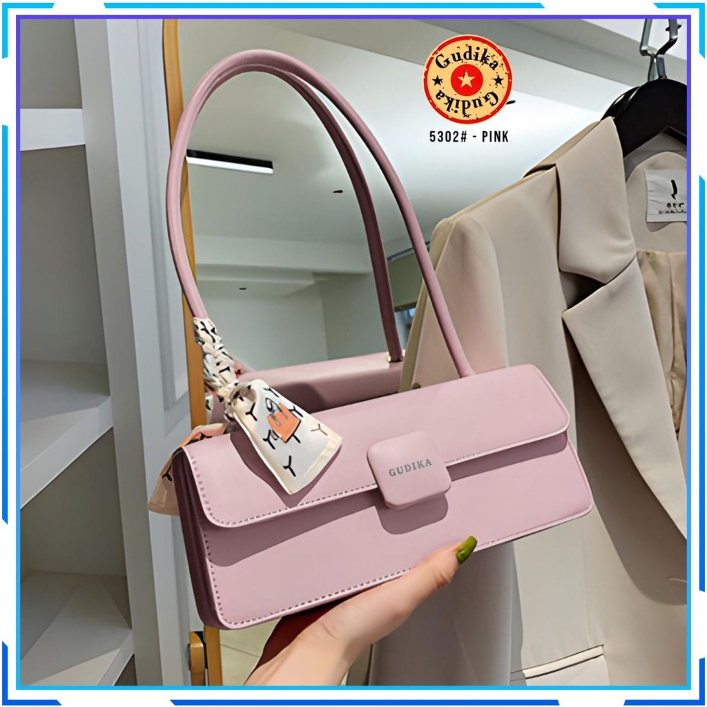 (BARU DATANG) Tas Import Gudika Elsa Wanita Kulit OOTD harian 302# Tas Selempang Kekinian Import Original Terbaru - sling bag - shoulder bag - tas bahu - tas kulit - tas batam - tas pesta kondangan