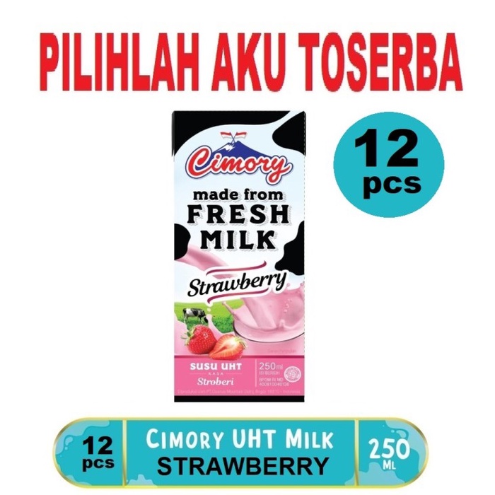 Susu CIMORY STRAWBERRY ( Stroberi ) 250 ml - ( HARGA 12 pcs )