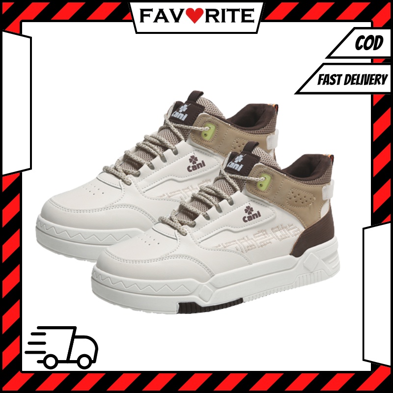 Favorite &quot;Free Box&quot; (Size 40 - 44) Sepatu Pria Sneakers Ankle High Trendy Fashion Import 8112