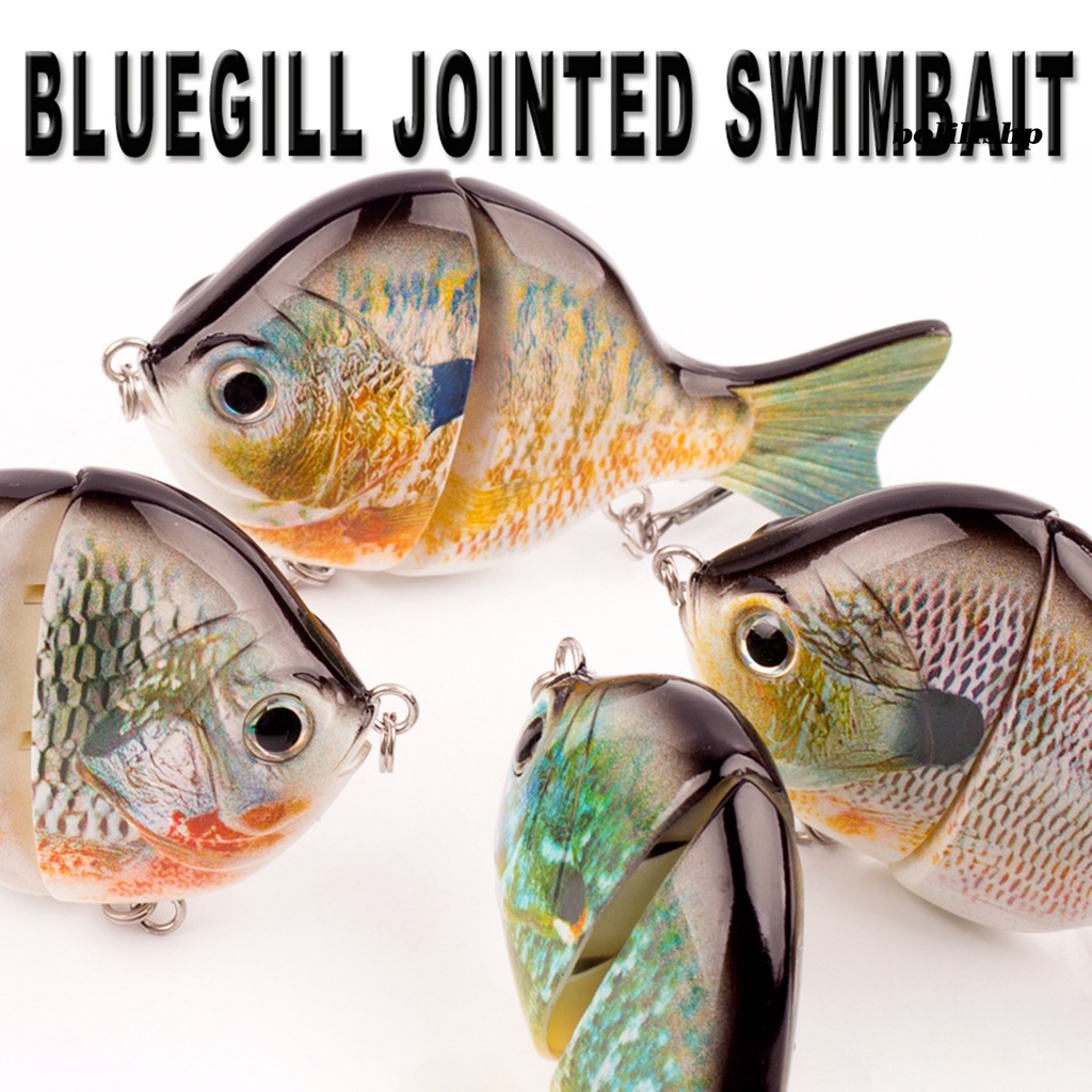 Bo-9cm/34.5g Umpan Pancing Simulasi Kulit Hidup 3D Mata Tajam Kait Fleksibel Daya Tarik Ikan Universal 2segmen Tenggelam Umpan Keras Wobbler Bass Sunfish Swimbait Peralatan Memancing