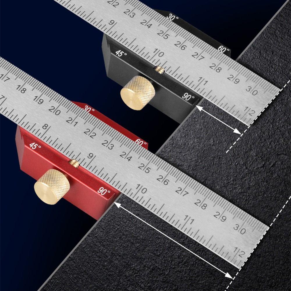 TOP Ruler Posisi Blok Profesional Pertukangan Scriber Gadget Adjustable Measuring Rulers Tools