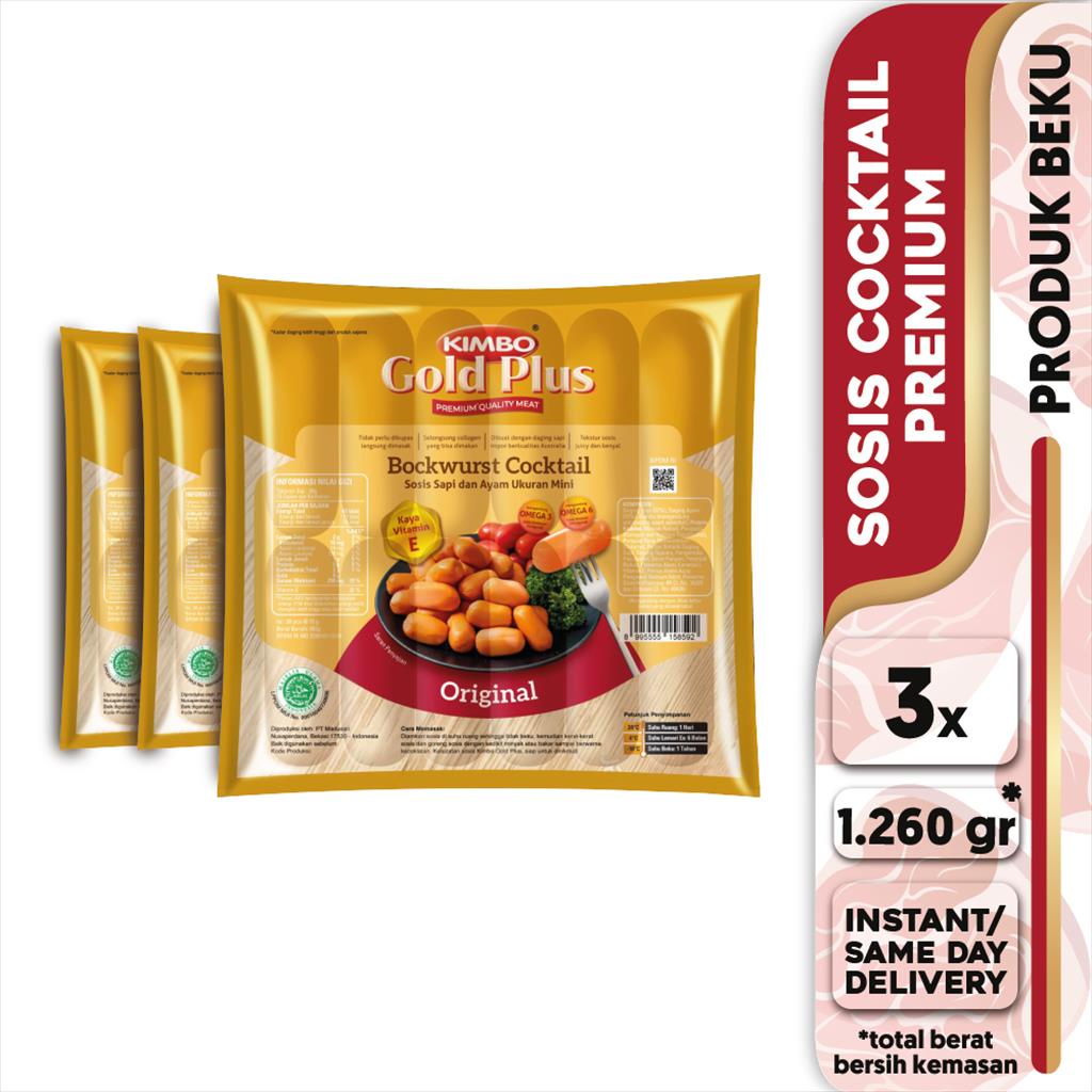 

KIMBO Gold Plus Bockwurst Cocktail Original30 3x