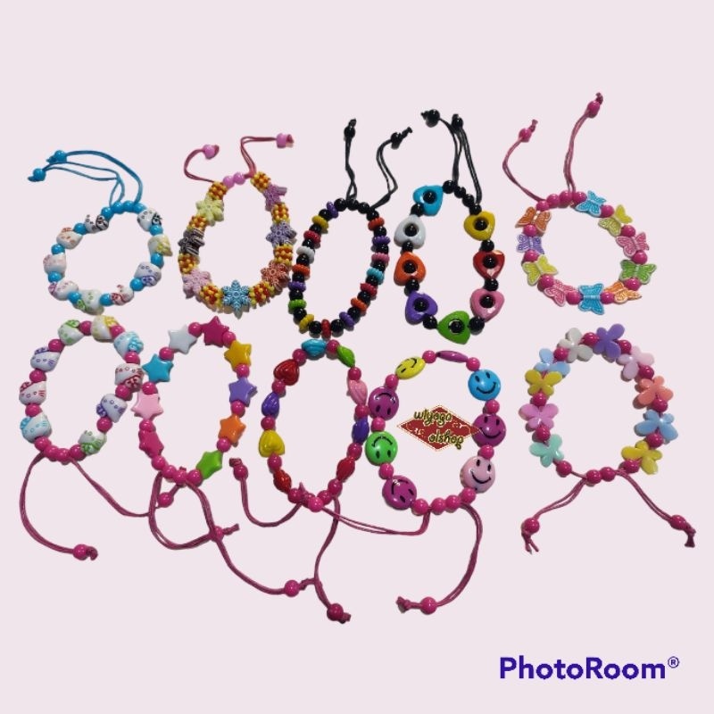 AF36 Gelang anak / gelang helokity /Gelang Anak Mote Lucu Colorful Murah / grosir gelang anak cantik