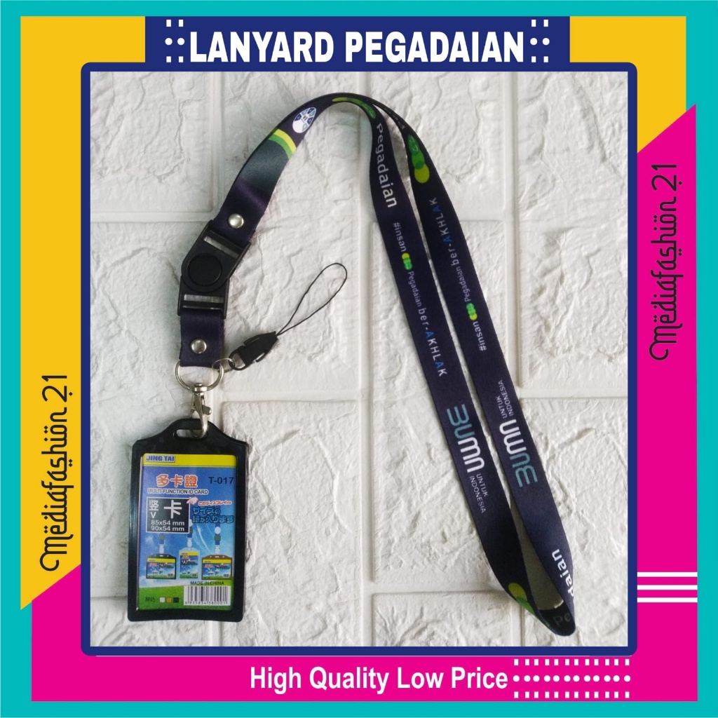 

Lanyard Tali Gantungan ID Card PEGADAIAN Free Strap Gantungan HP/Flashdisk