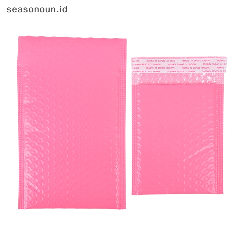 Seasonoun 10x Pink Bubble Bag Mailer Plastik Empuk Kemasan Tas Amplop Pengiriman.