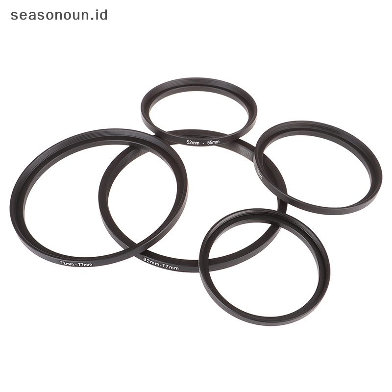 Seasonoun 49 52 55 58 72 77 82 mm Lensa Step Up Down Ring Filter Semua Set Adaptor Kamera.