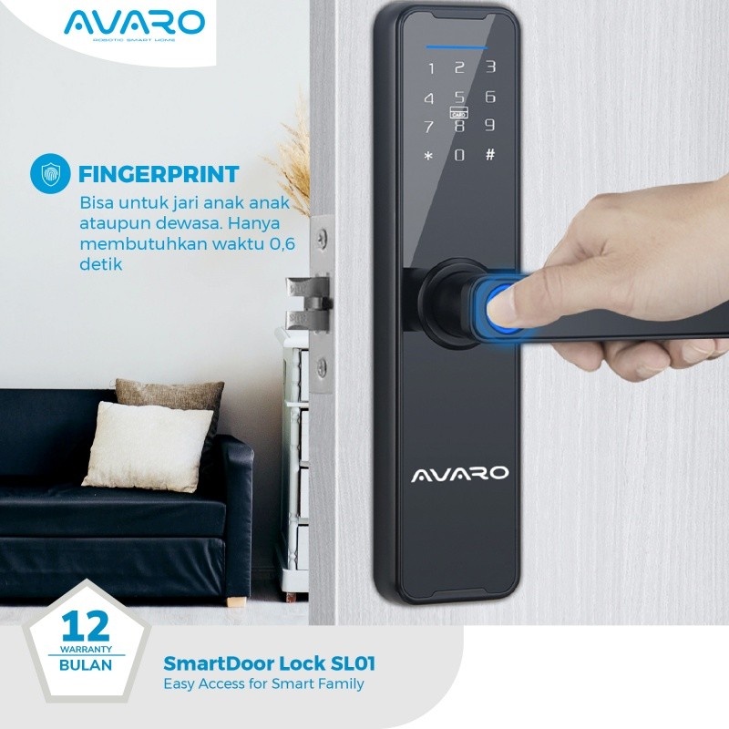 AVARO Smart Door Lock SL01 Digital Smart Lock - Handle Pintu