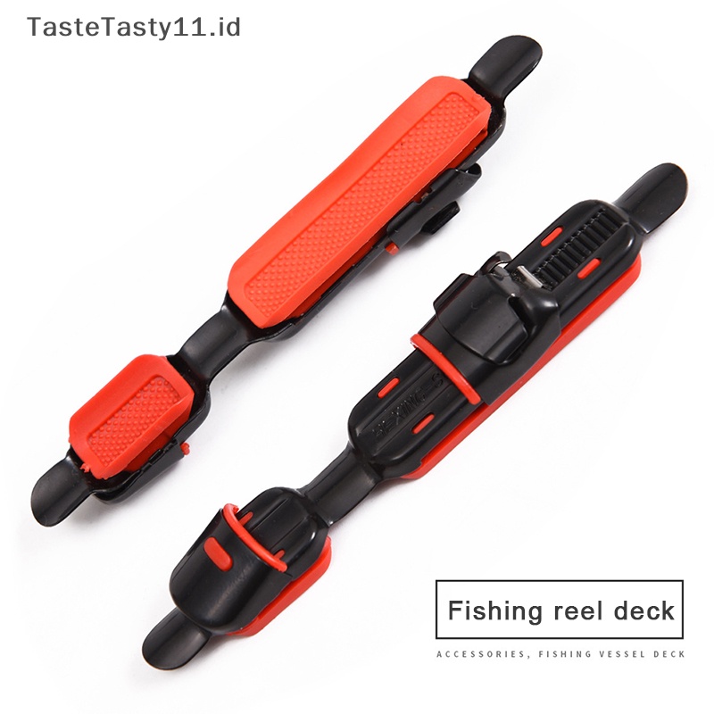 Tastetasty 1Pcs Metal Reel Kursi Deck Pancing Klip Fitted Wheel Reel Karet Bantalan Alat Aksesori Holder Fishing Tackle.