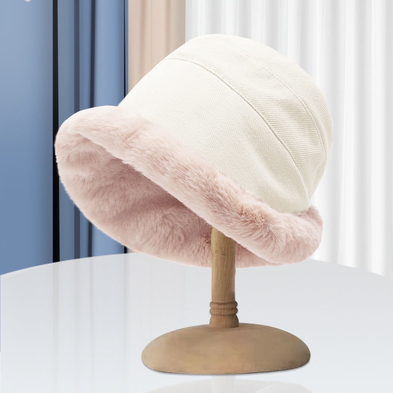 JEJU BUCKET HAT THERMAL WOOL IMPORT WINTER AUTUMN TOPI WANITA MUSIM DINGIN