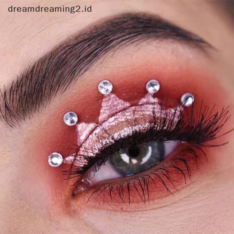 (drea) Stiker Tato Glitter Berlian Makeup Eyeliner Eyeshadow Wajah Berlian Imitasi Stiker//