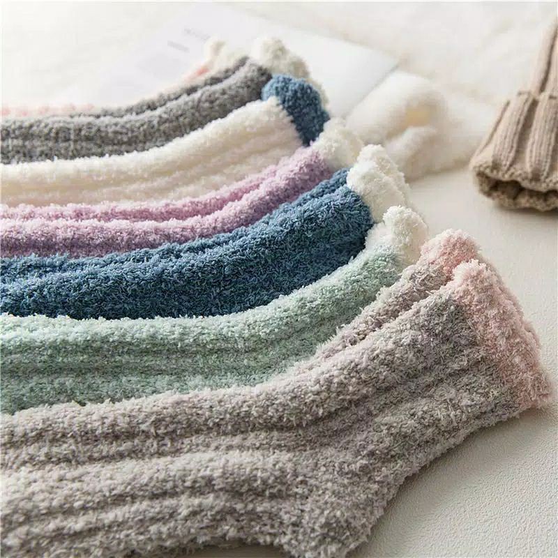 IMPORT WOMAN TEEN WINTER SOCKS WOOL VELVET KAOS KAKI WANITA REMAJA HANGAT MUSIM DINGIN BAHAN WOL