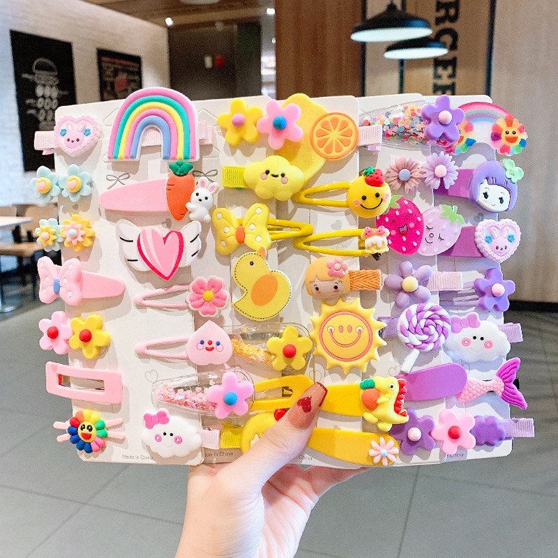 BARU JEPIT RAMBUT ANAK MOTIF LUCU 14 BUAH/JEPIT RAMBUT ANAK GAMBAR LUCU JEPIT RAMBUT ANAK/JEPIT