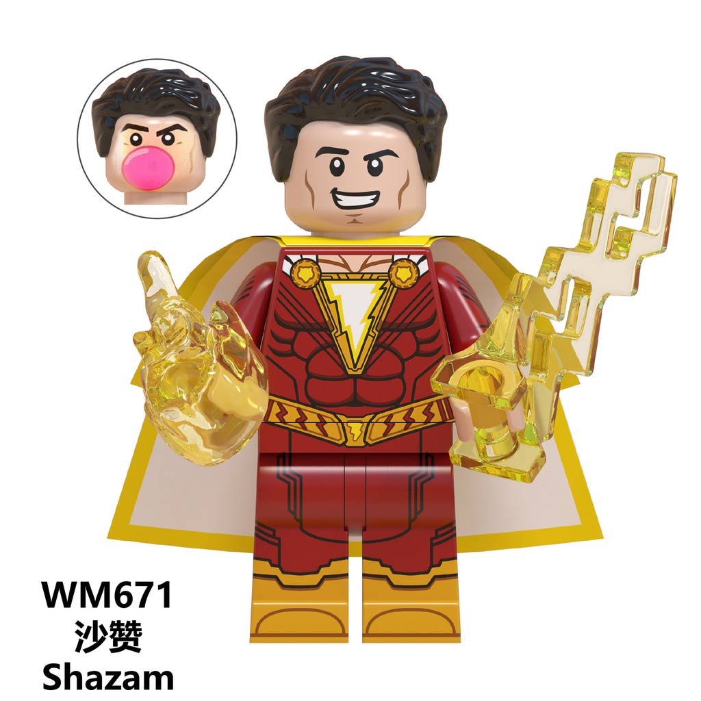 Shazam Keluarga Magic Mary Freddy Building Block Figure Mainan Hobi Koleksi Display Hadiah Kreatif