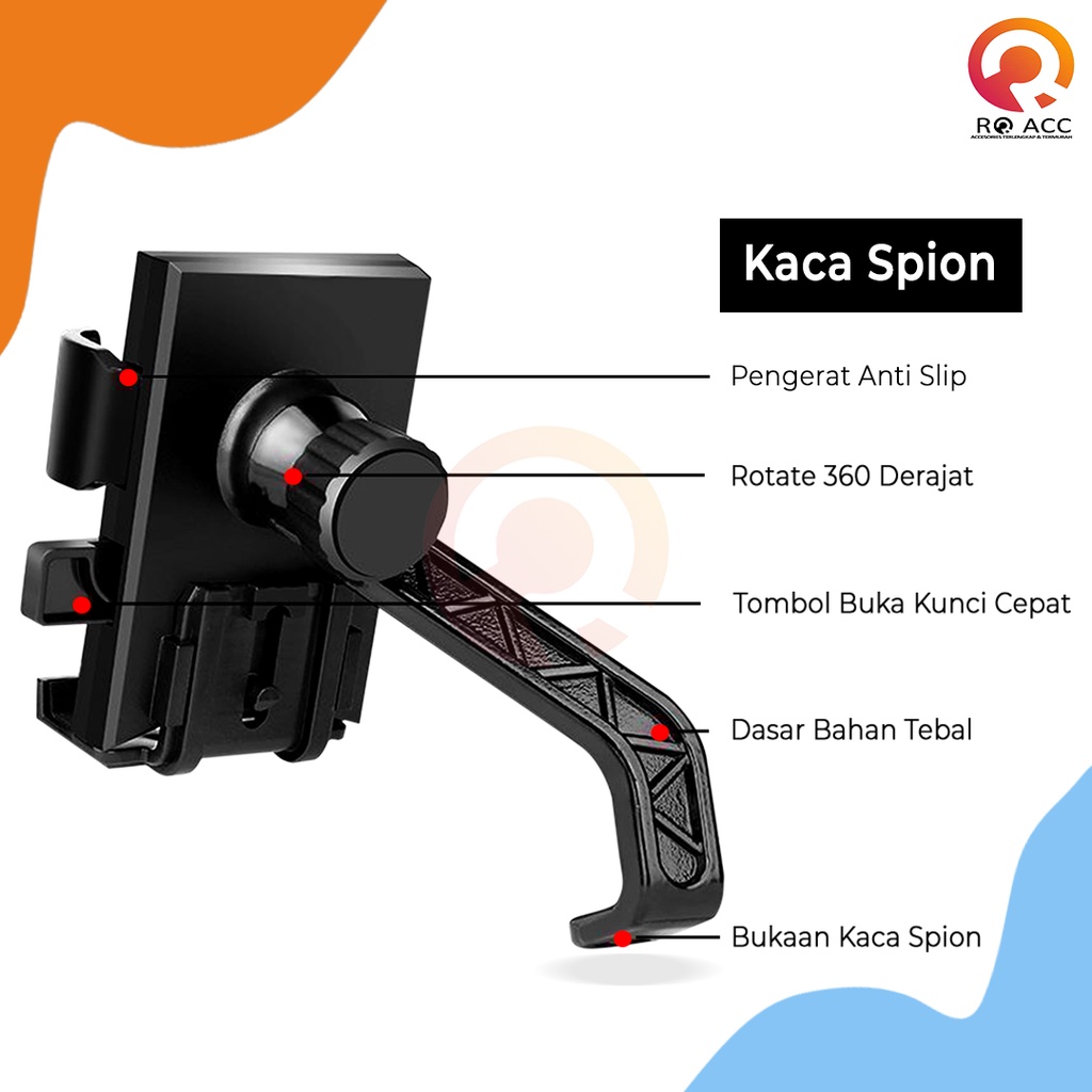 [RO ACC] NVN-N1/N2 PHONE HOLDER STAND PEGANGAN TEMPAT PENYANGGA HP DI MOTOR