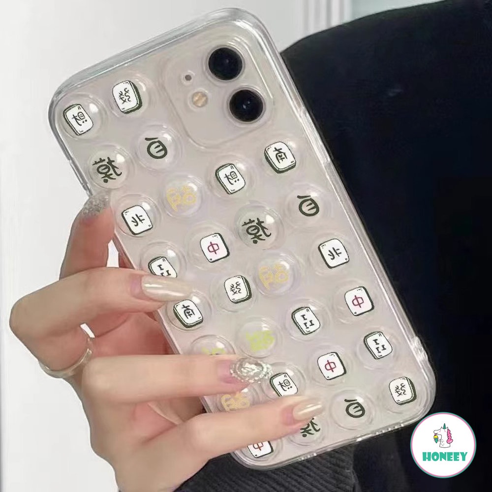 IPHONE Casing Bening Kartun Lucu Dekompresi Gelembung Imut Untuk Iphone11 13 14 Pro Max Iphone12 /12 Pro Soft Shell11/XR/Xs7 8 Plus Sarung Telepon