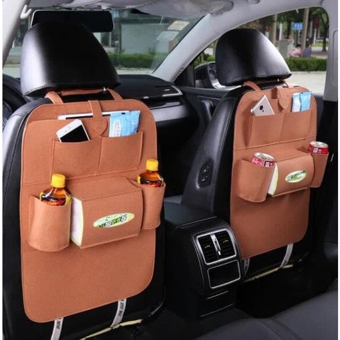 Car Seat Organizer Tas Jok Kursi Belakang Mobil Multifungsi Import | Tempat Tisu Botol Minum