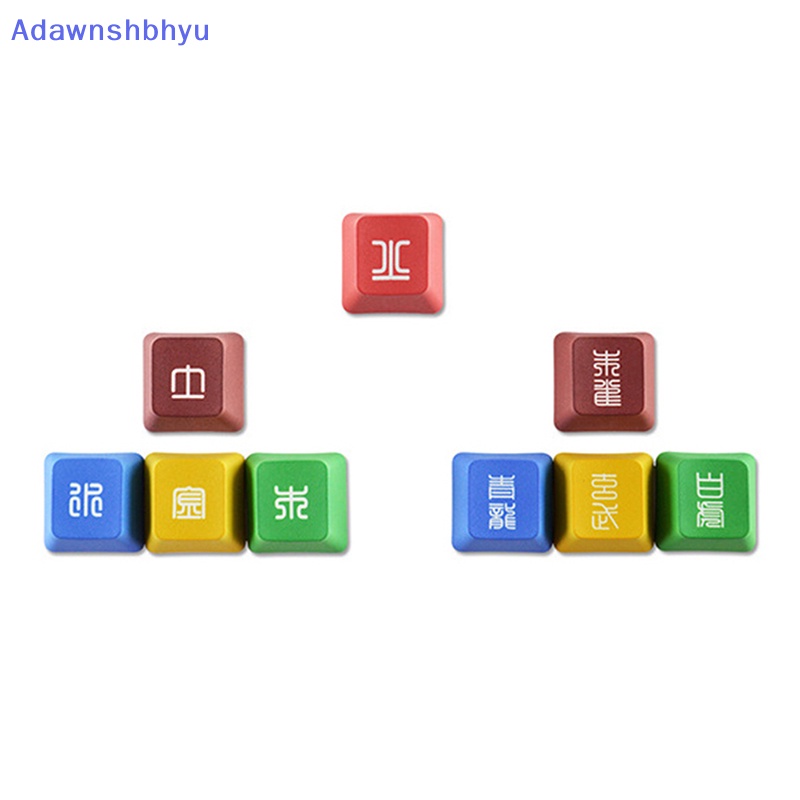 Adhyu 4/9 /12 /13PCS WASD Arah Tombol Thermal Sublimation Keycap Suplemen Warna Keycap Warna Pribadi Topi Tombol Keyboard Mekanik PBT ID