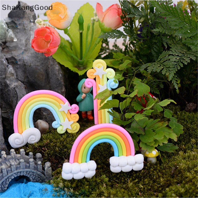 Selip 4pcs Rain Fairy Garden Mikro Landscape Miniatur Dekorasi Taman Peri SKK