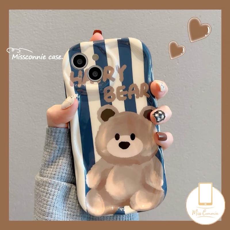 Casing Beruang Motif Garis Lucu Motif Bunga Tulip Kelinci Untuk Realme C21Y C55 C53 C25 C25Y C33 C35 C20A 5 6 5S 5i 7i C11 C25s C15 C3 C20 C30 C21 C11 2021 C12 C31 C17 Casing Tepi Melengkung Bergelombang 3D