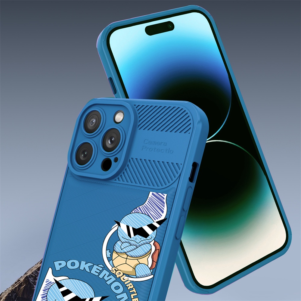 Casing Samsung A13 A04E A04S A04 A13 A02 A03 A03S A02S A51 A71 A20 A30 A12 A11 A10 A20S A10 M12 J7 Prime J7Pro Anime Pokemon Pikachu Serat Karbon Cross Grain Phone Cover