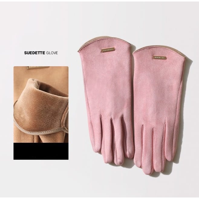 IMPORT SUEDETTE WOMAN WINTER GLOVES FASHION SARUNG TANGAN WANITA MUSIM DINGIN