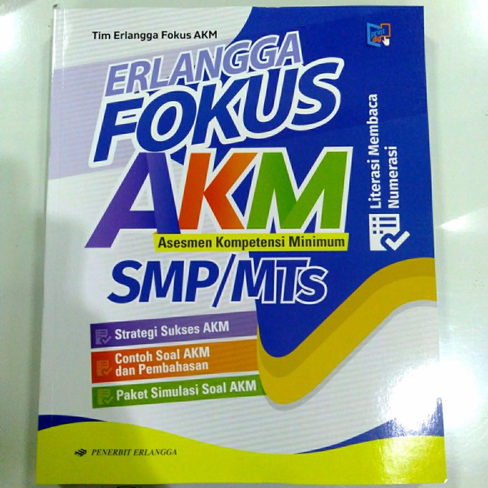 ⭐PROMO BUKU (COD)⭐ Buku Kelas 8 Kumpulan Soal Erlangga Fokus AKM SMP Numerasi Literasi