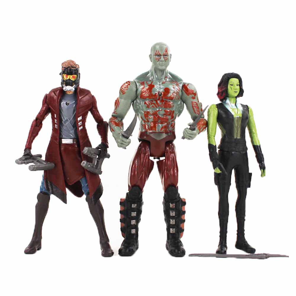 5pcs/set Guardian of the Galaxy Groot Star-Lord Rocket Raccoon Gamora Figurine Set Mainan