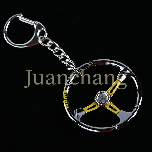 Car Racing Wheel Steering Alloy Zinc Keychain Mini Fob Pendent keyring Key U4F6 Novelty Gantungan Kunci Setir Mobil keyring keyfob Zinc Alloy Gantungan Kunci ring Key Fob Pendant