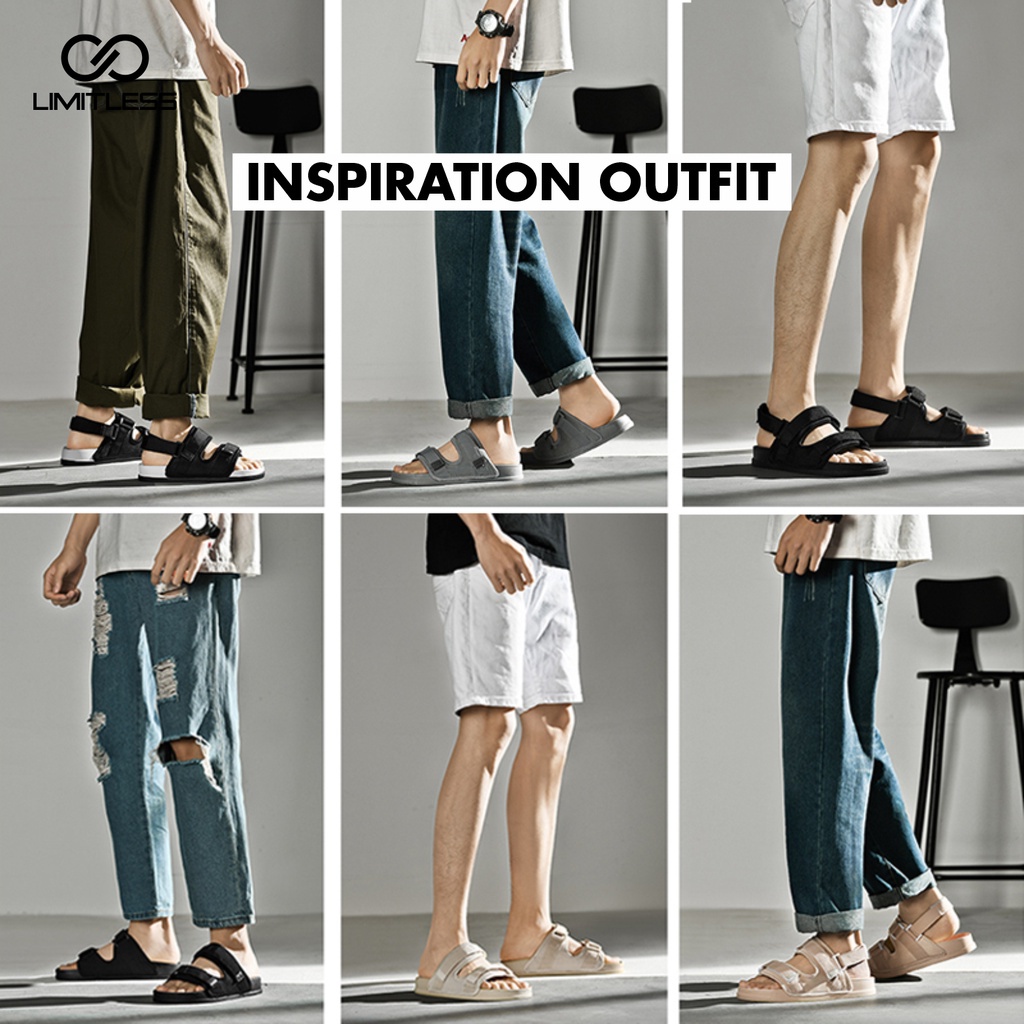 Sendal Slop Pria Mose Fashionable Casual Trendy Sandal Slide Cowok Kasual Kekinian Terbaru 2023