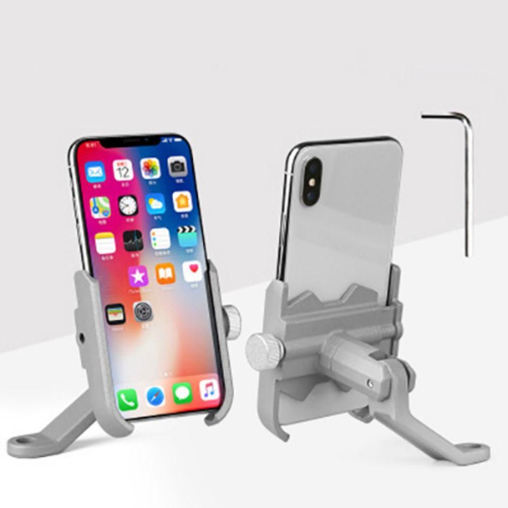 Populer Sepeda Phone Holder Aluminium Alloy Anti Shock MTB Dudukan Hp