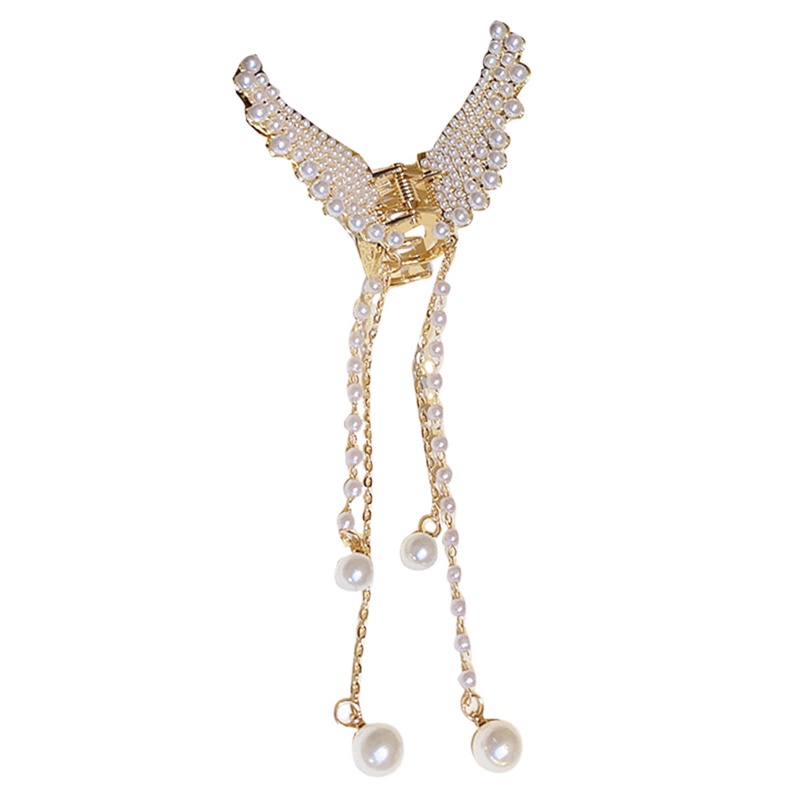 Rumbai Kupu-Kupu Mutiara Jepit Rambut Gadis Fashion Manis Hair Claw Aksesoris Rambut Wanita