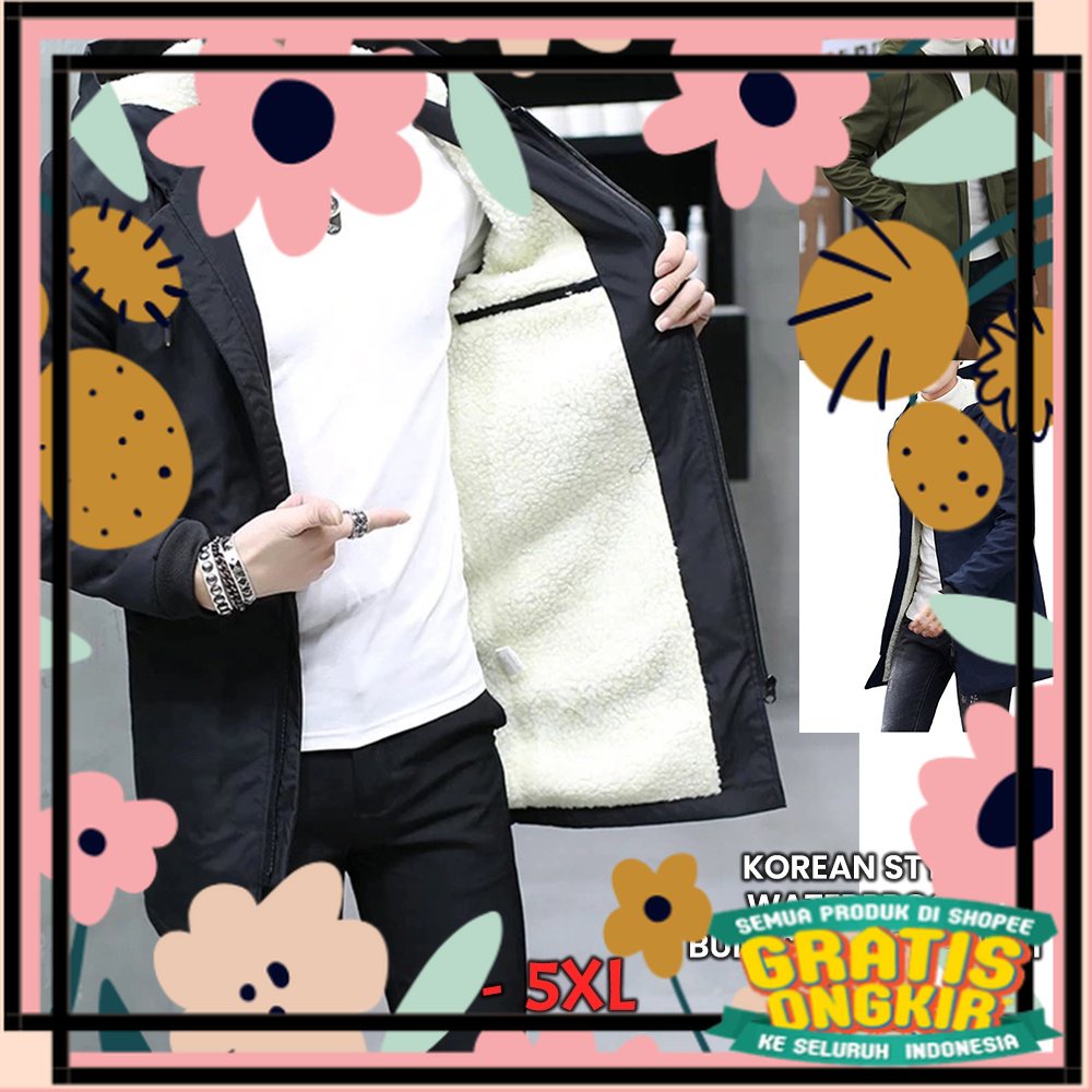 Jaket pria casual kekinian SHERPA / jaket pria korean style / jaket sherpa / long coat pria korea / 