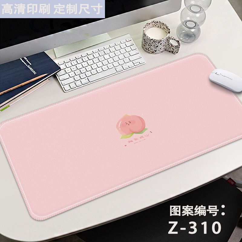 Alas Mouse Lucu Ekstra Besar Menebal Mengunci Tepi Gadis Pink Kreatif Alas Meja Komputer Laptop Kantor Non slip Pad