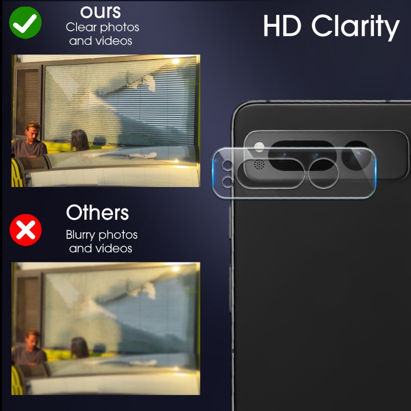 Hd Film Lensa Kaca Tempered Tepi Melengkung Untuk Google Pixel Lipat/Len Film Layar Penuh Anti Gores Pelindung Sidik Jari Len Film
