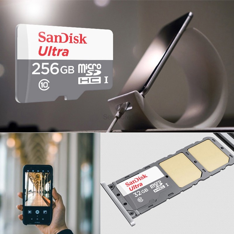 Sandisk Ultra Class 10 TF Micro 512GB 256GB Kartu TF 8GB 16GB 32GB 64GB 128GB Memory Card