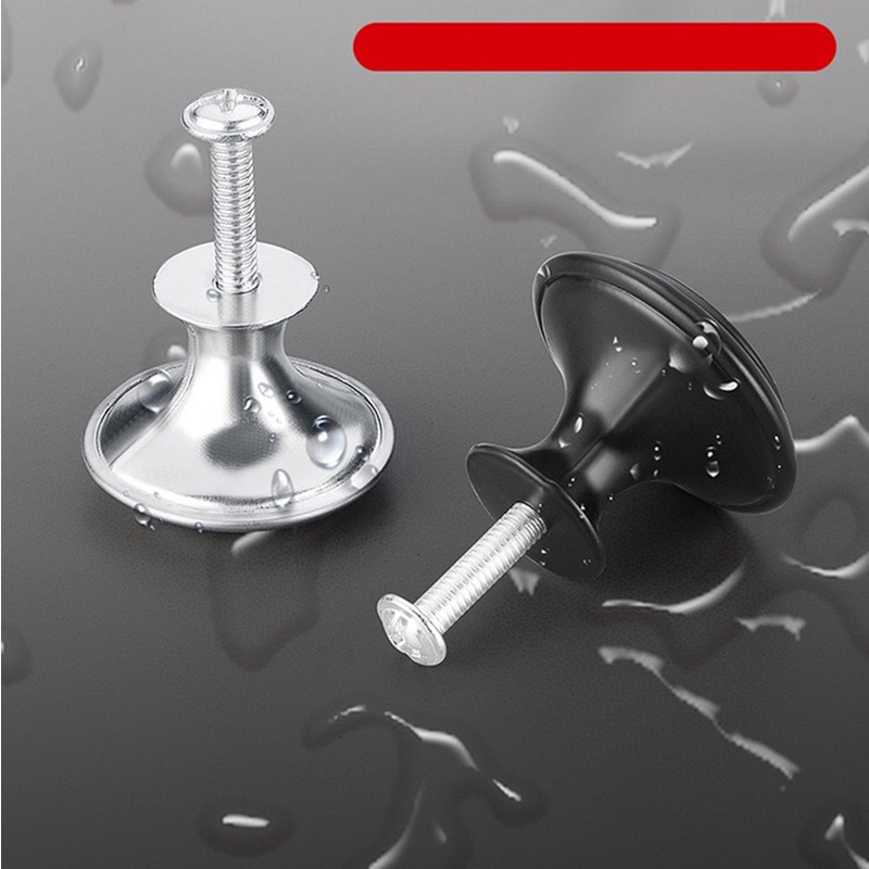 [Grosir] Gagang Pintu Laci Lemari Kepala Jamur Stainless Steel Lubang Satu/Lemari Rumah Universal Pegangan Bulat Yang Dapat Ditarik/Pegangan Pintu Berperekat Non Punching Serbaguna