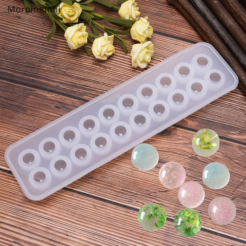 Mornin Resin Silicone Ball Beads Mold Liontin Cetakan DIY Craft Membuat Perhiasan Alat id