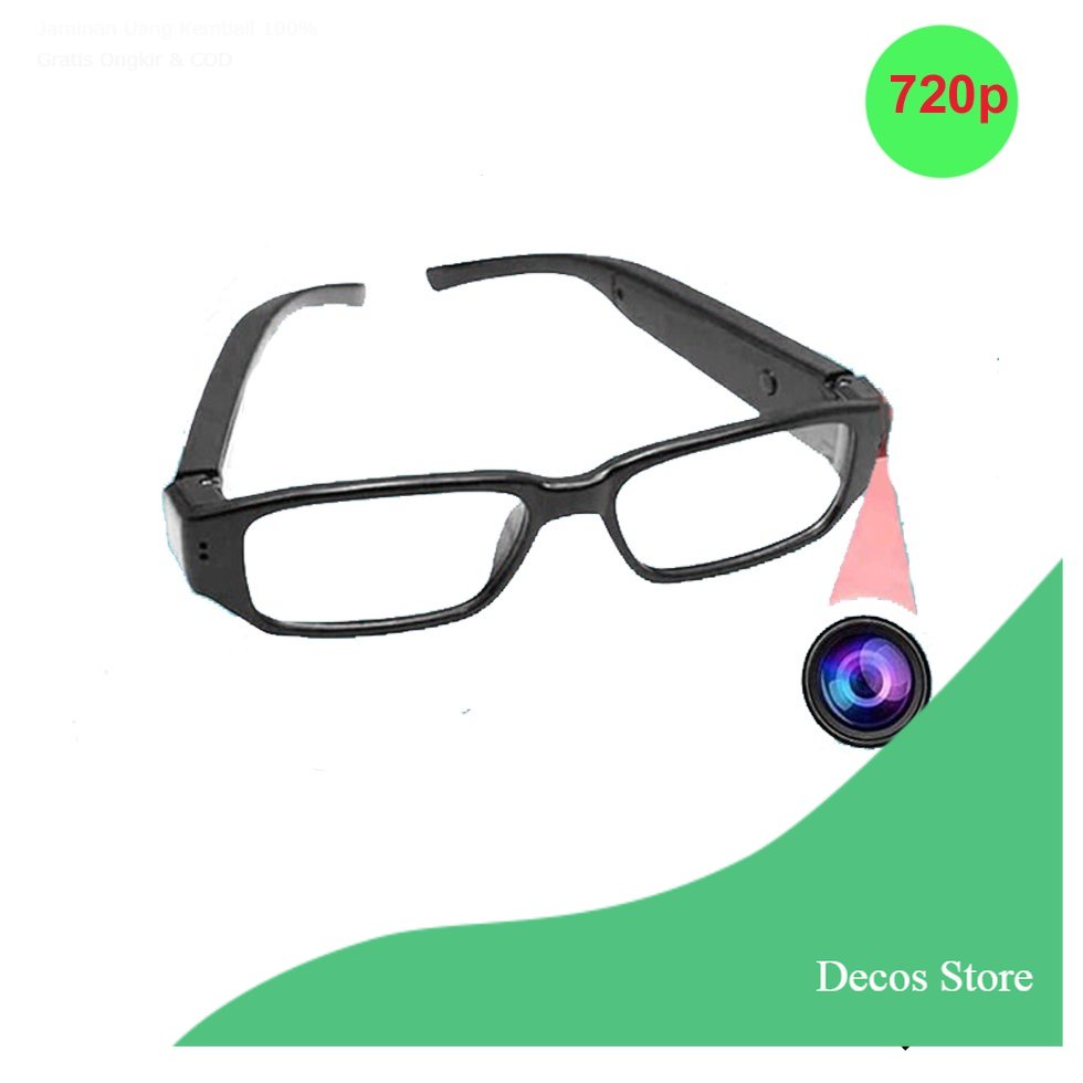 [Decos] kamera pengintai HD 720p / Kacamata kamera mini /Spycam kacamata / camera tersembunyi / Kaca