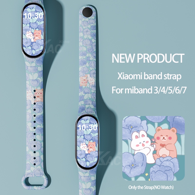 Strap For Xiaomi Mi Band 7/6/5 Personalized Graffiti Style Wristband For Mi Band 5 6 Silicone bracelet replacement band miband 7 strap