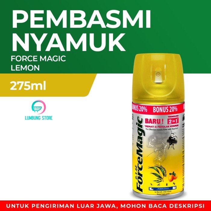 Force Magic Pembasmi Nyamuk 2in1 Lemon 275 ml