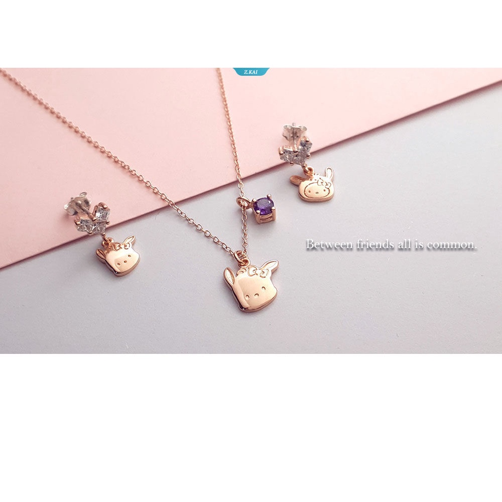 Sanrio Jewelry Pachacco Hellokitty Hello Kitty Born Electroplated Sterling Silver Kalung [ZK]