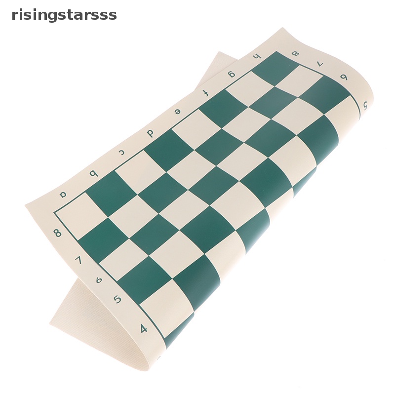 Rsid Span-new 1Pc Papan Catur Kulit PVC 34.5cm Portable Lembut Dapat Digulung Tahan Lama Chess Board Jelly